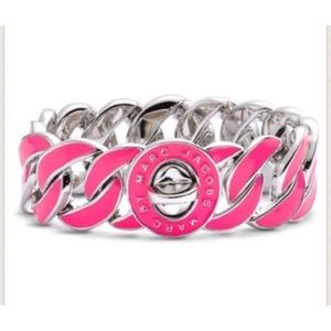 NWOT Marc Jacobs Hot Pink & Silver Link Bracelet